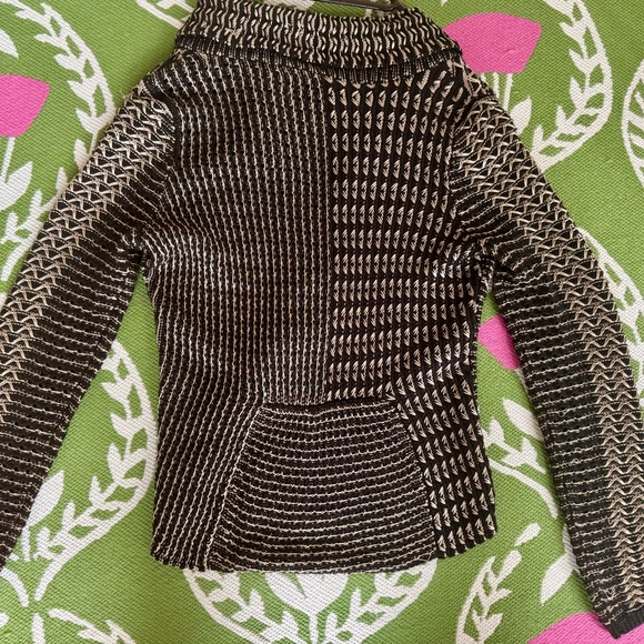 Etcetera Women's Black and Gold Crochet Sweater-M - Picture 3 of 7